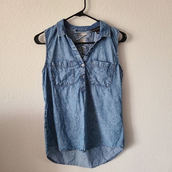 Rock & Republic Tops - Rock & Republic Sleeveless Denim Blouse Women's Size XS